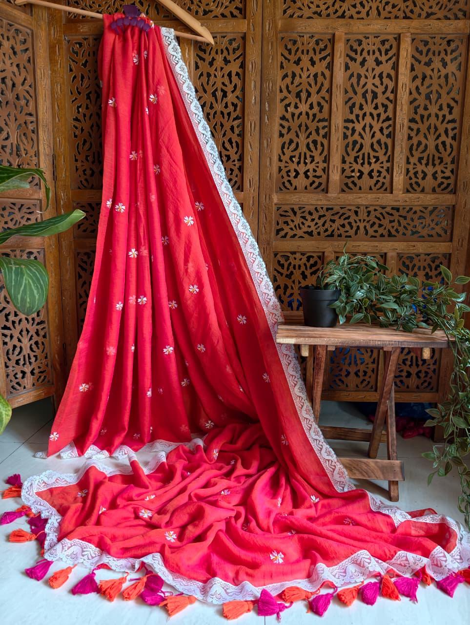 Beautiful Cotton Mulmul Saree