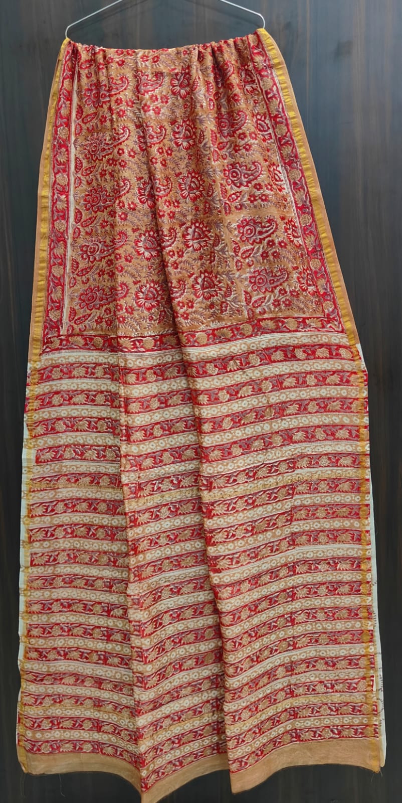 Traditional Hand-block Print Chanderi Silk Saree