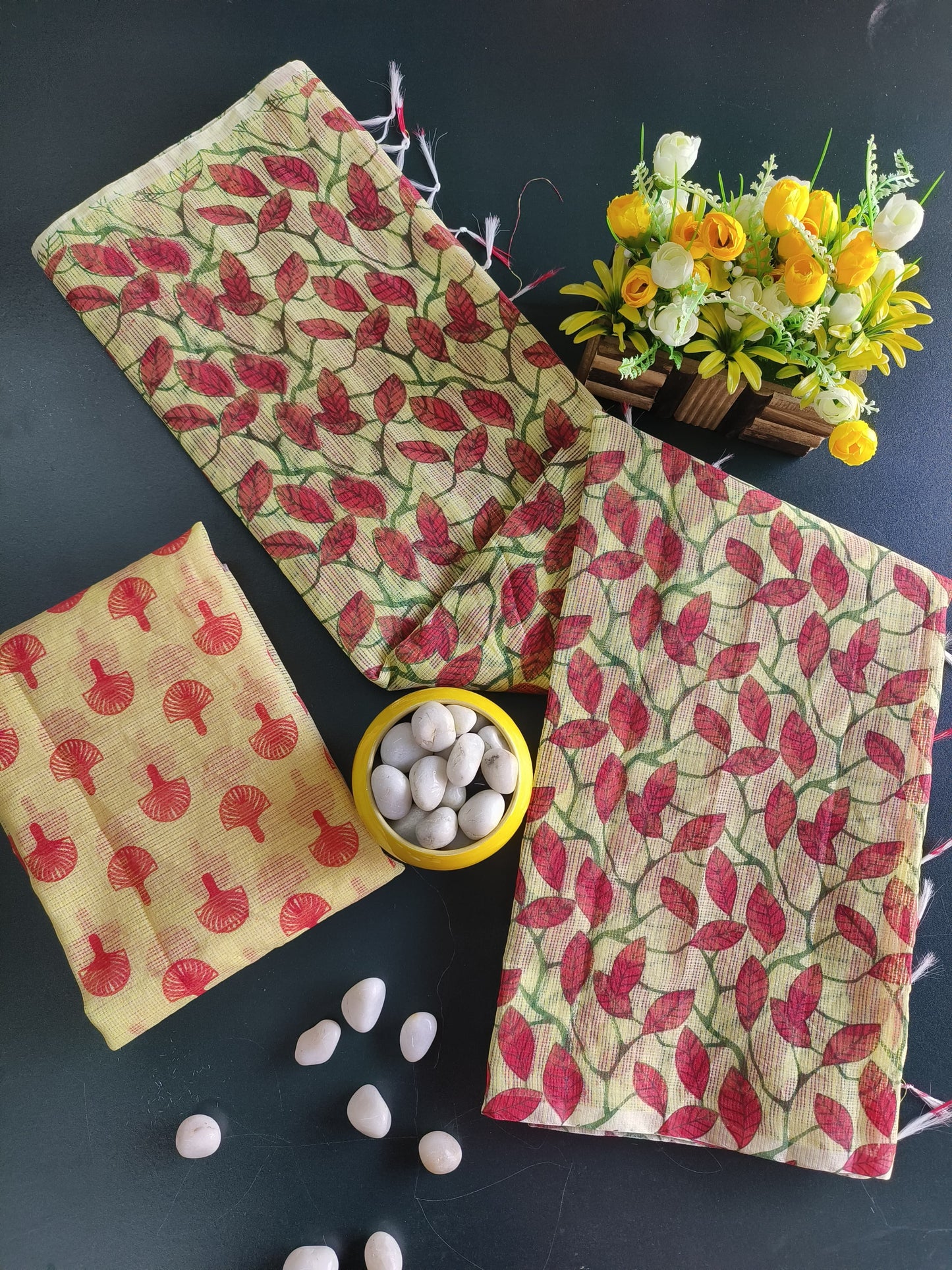 Pure Kota Doria printed Saree With Blouse