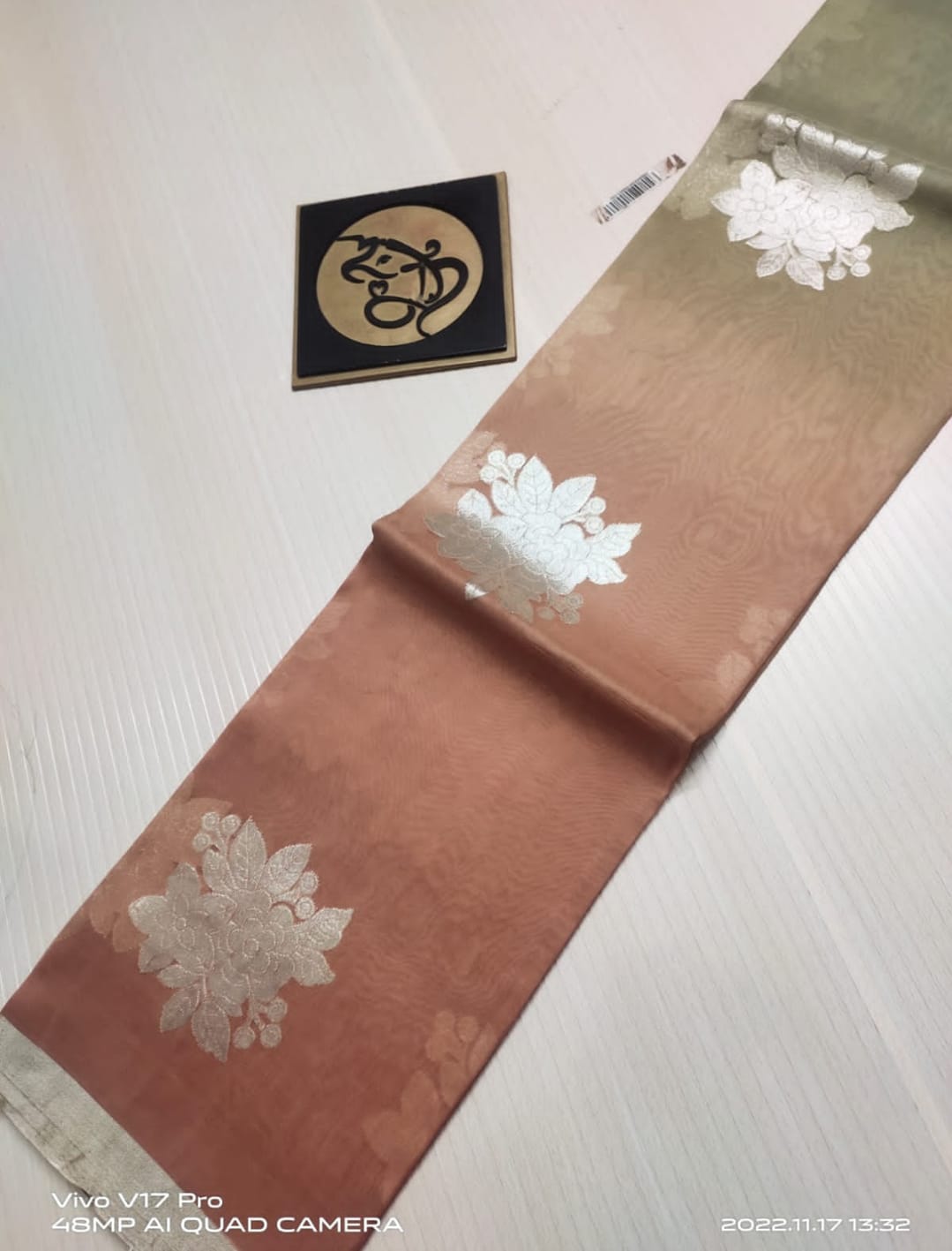 Banarasi Semi Kora Organza Dybel Saree