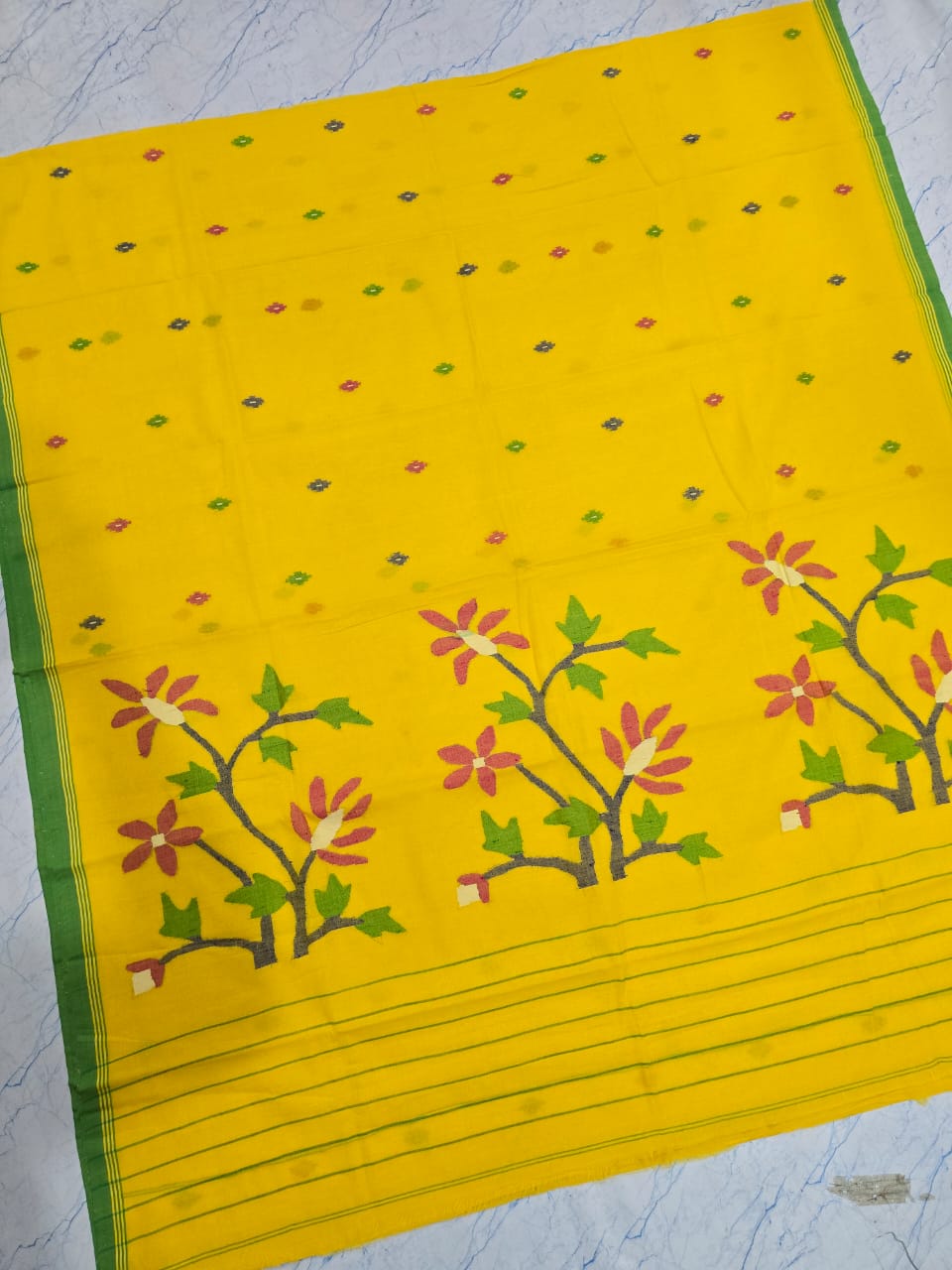 Pure Cotton needle work jamdani Saree
