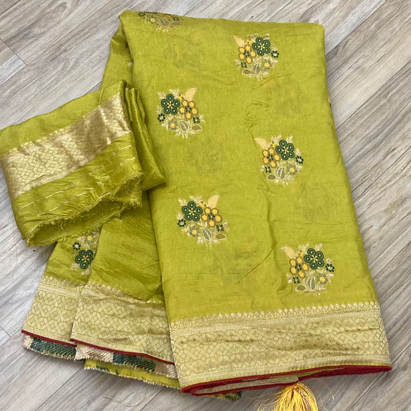 Pure Moonga Silk Zari Work Saree