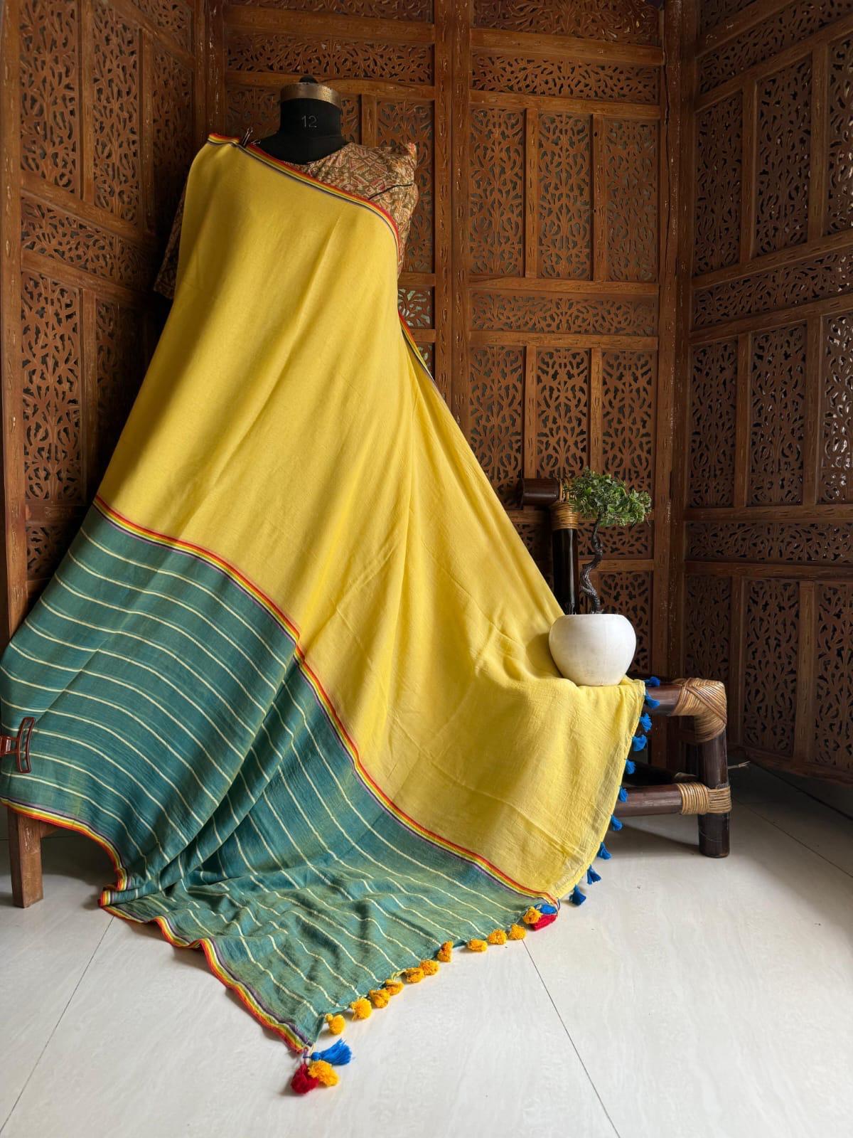 Beautiful Cotton Mulmul Saree