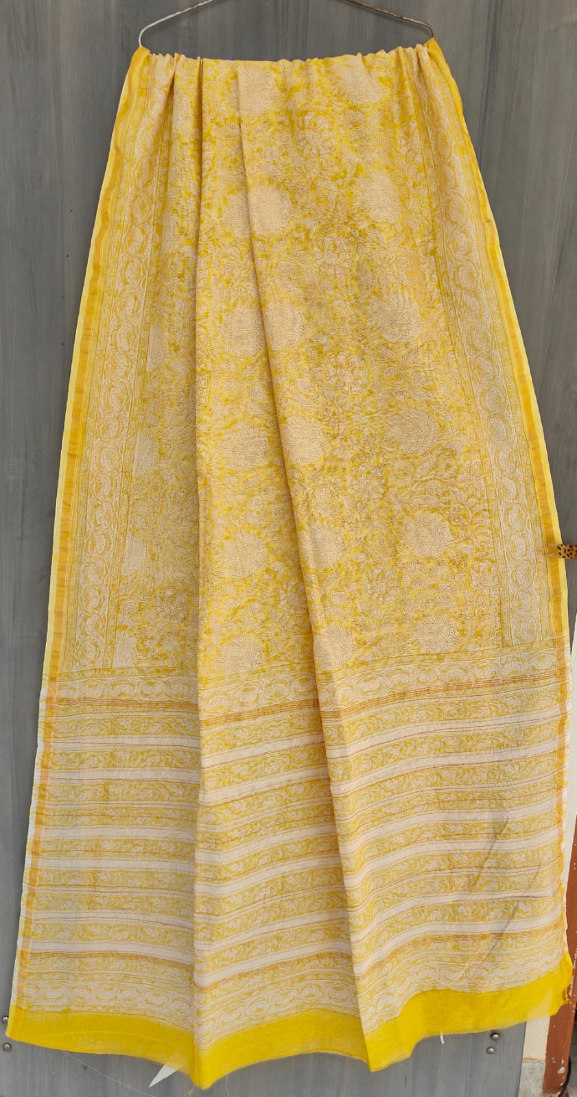 Traditional Hand-block Print Chanderi Silk Saree