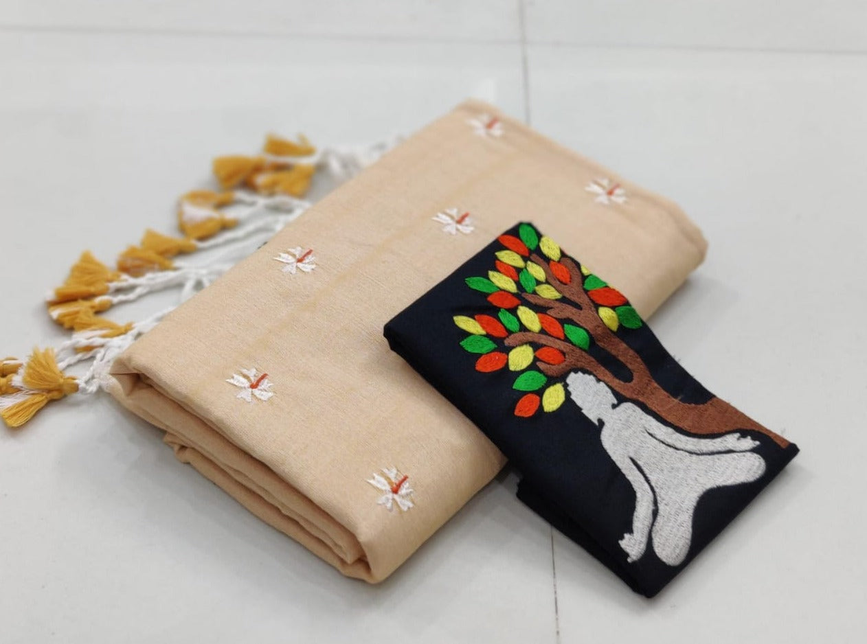 Pure khaddi Cotton Saree