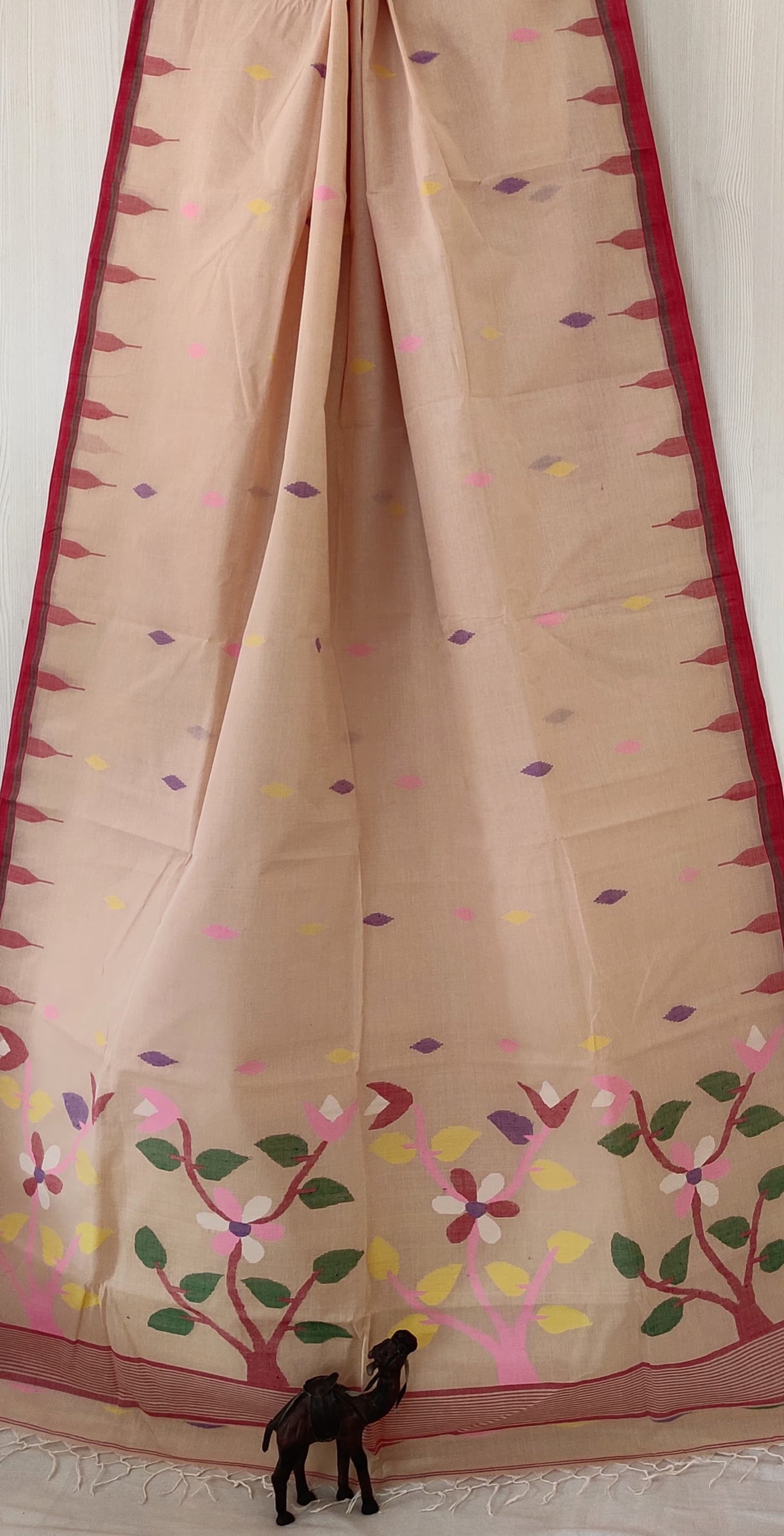 Pure Cotton needle work jamdani Saree