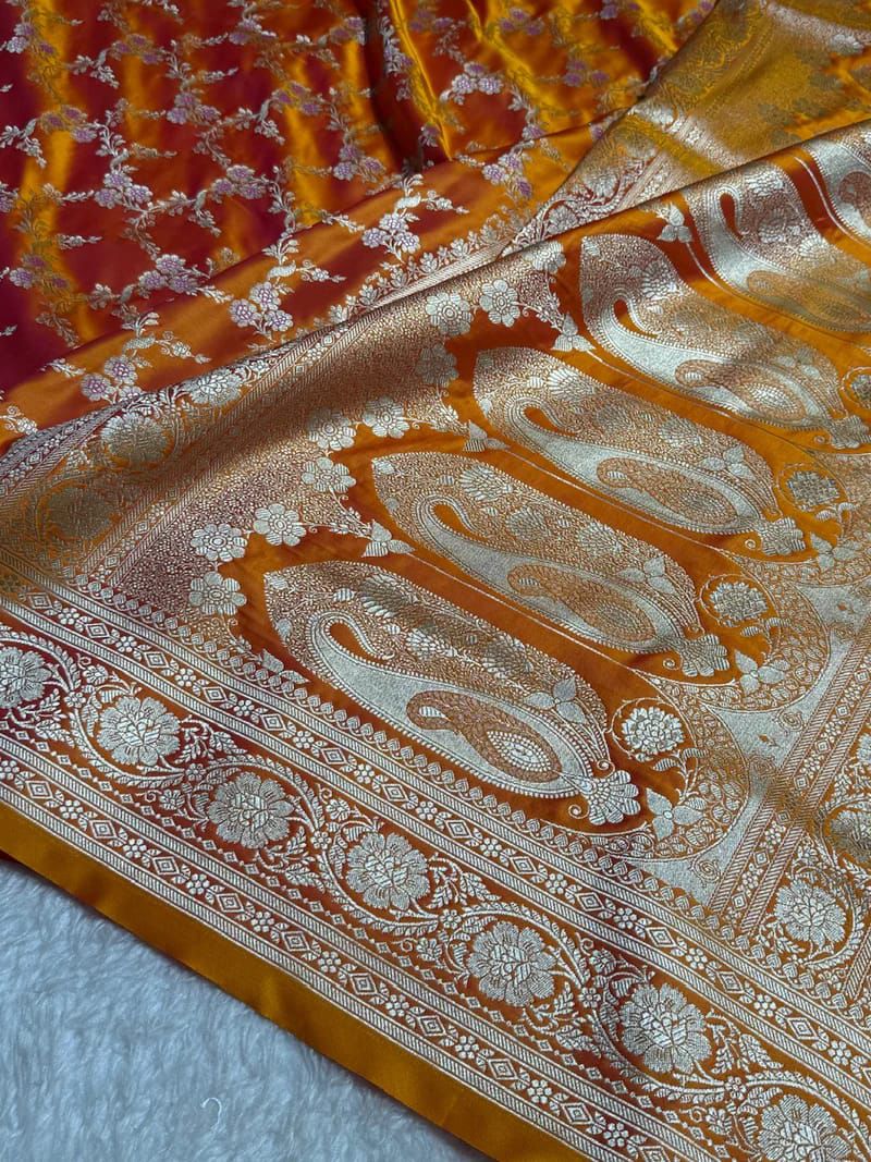 Banarasi Pure katan mashru silk saree With Blouse