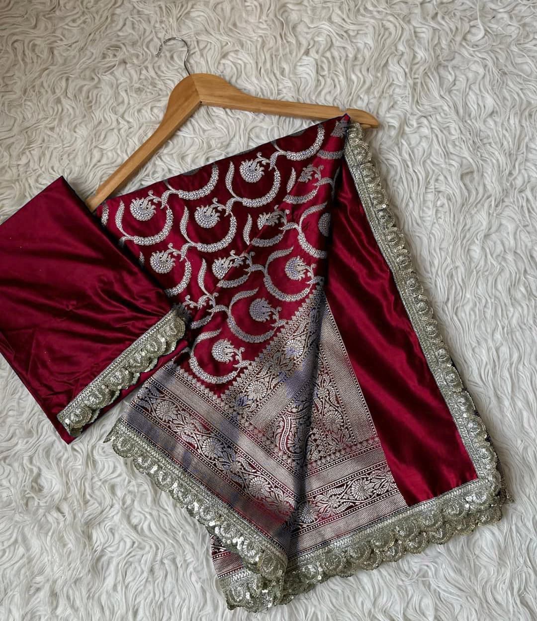 Banarasi katan mashru silk saree