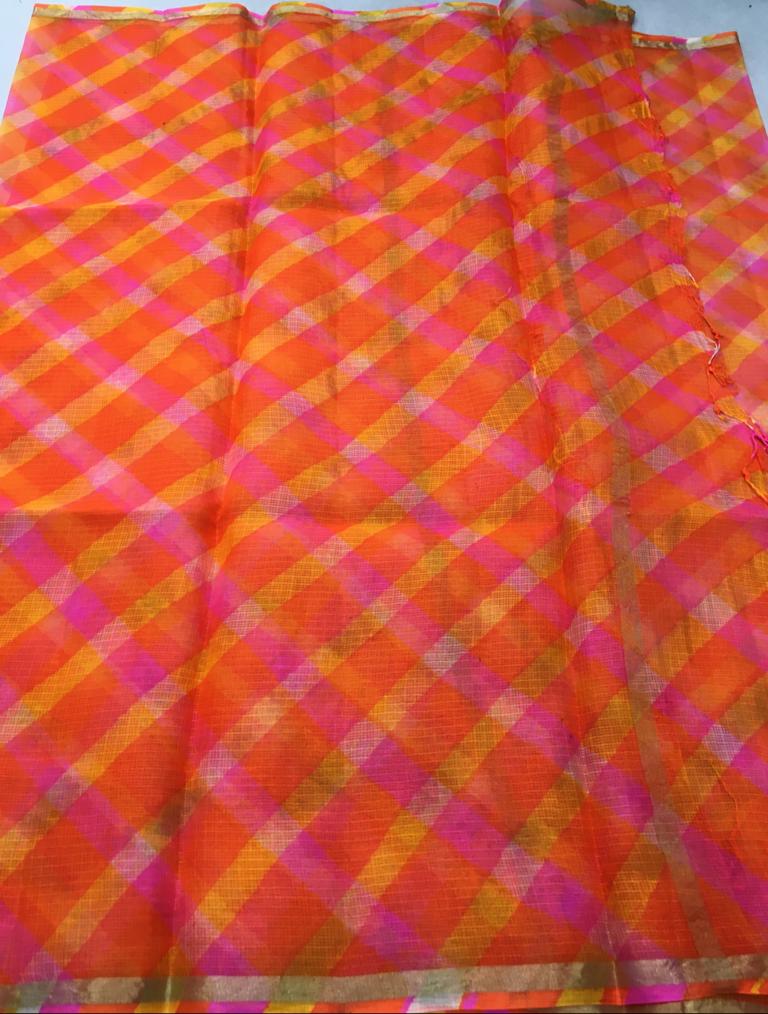 Beautifull pure kota silk leheriya work saree