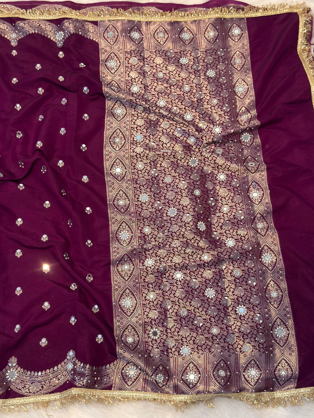 Banarasi katan soft silk saree with blouse