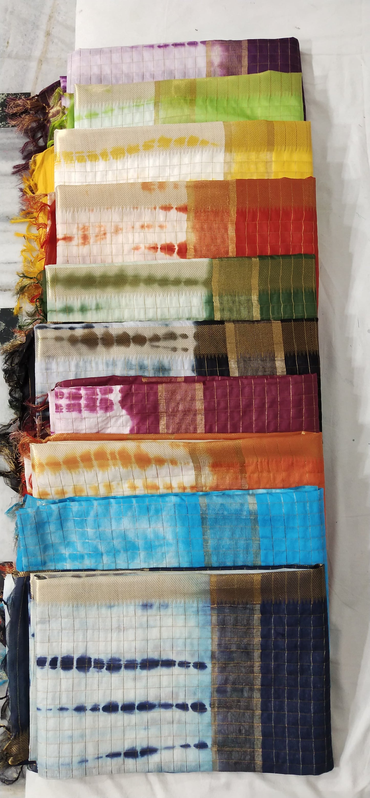 Pure Cotton Silk Mangalagiri Saree With Blouse .