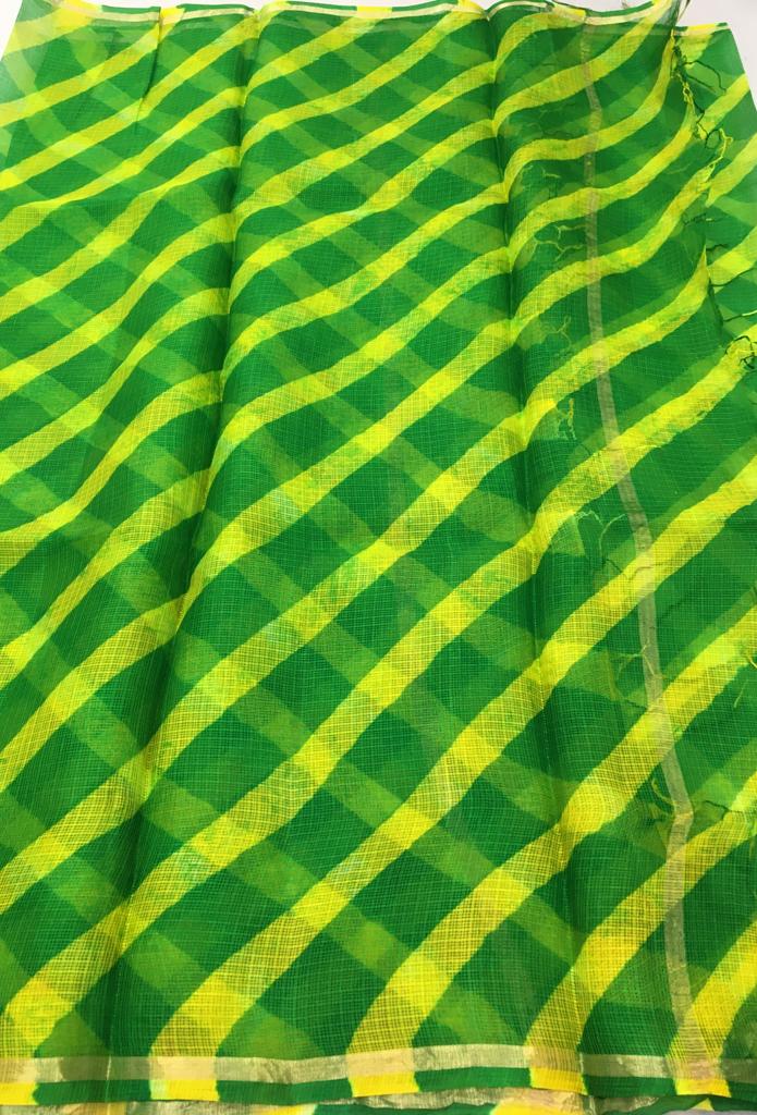 Beautifull pure kota silk leheriya work saree