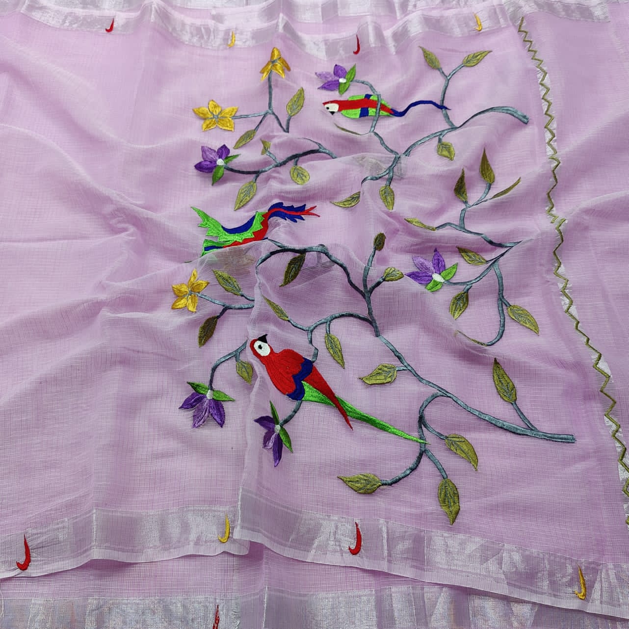 Pure Kota cotton embroidery work Saree