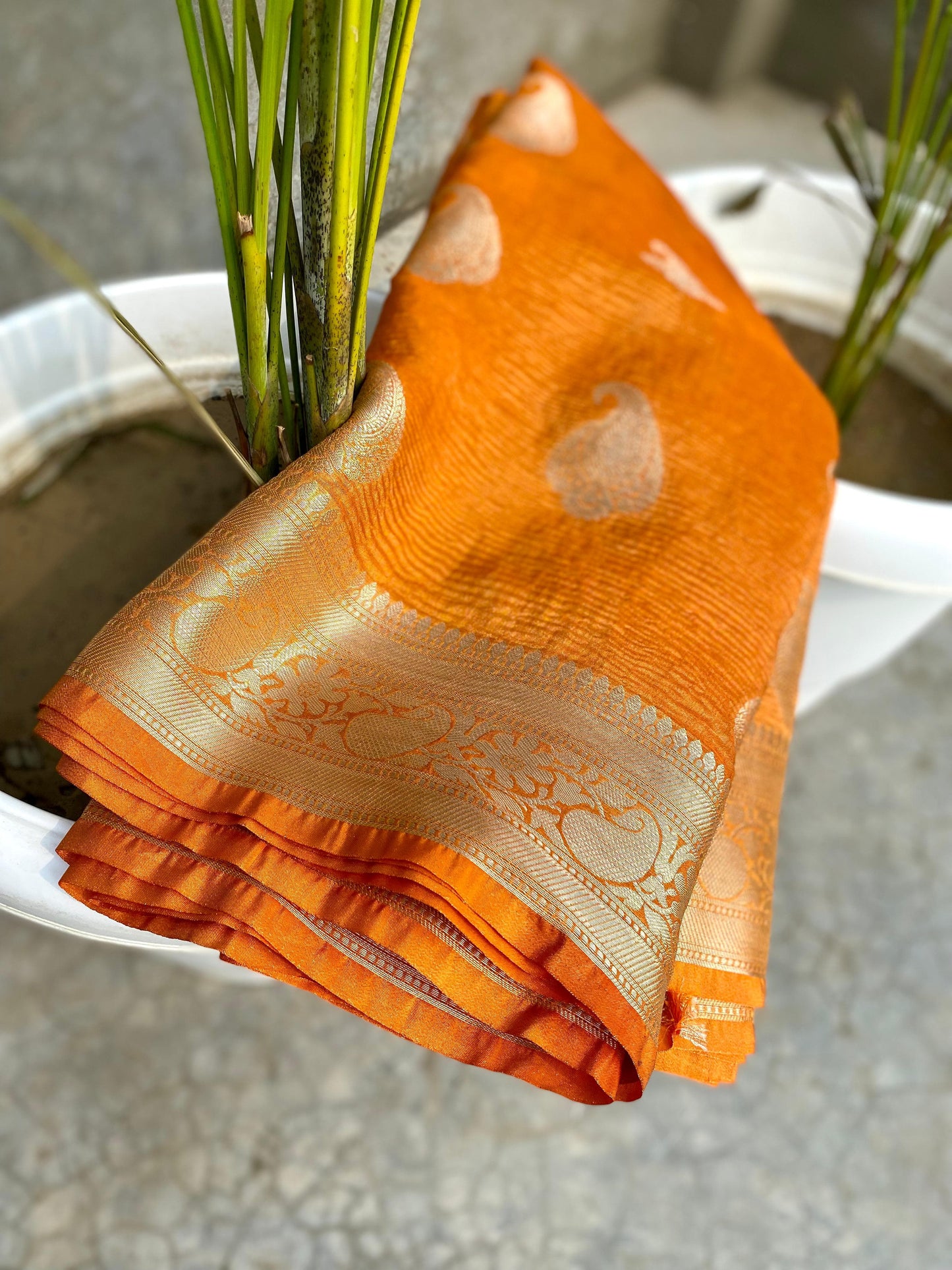 Banarasi Tissue Silk Saree With Blouse