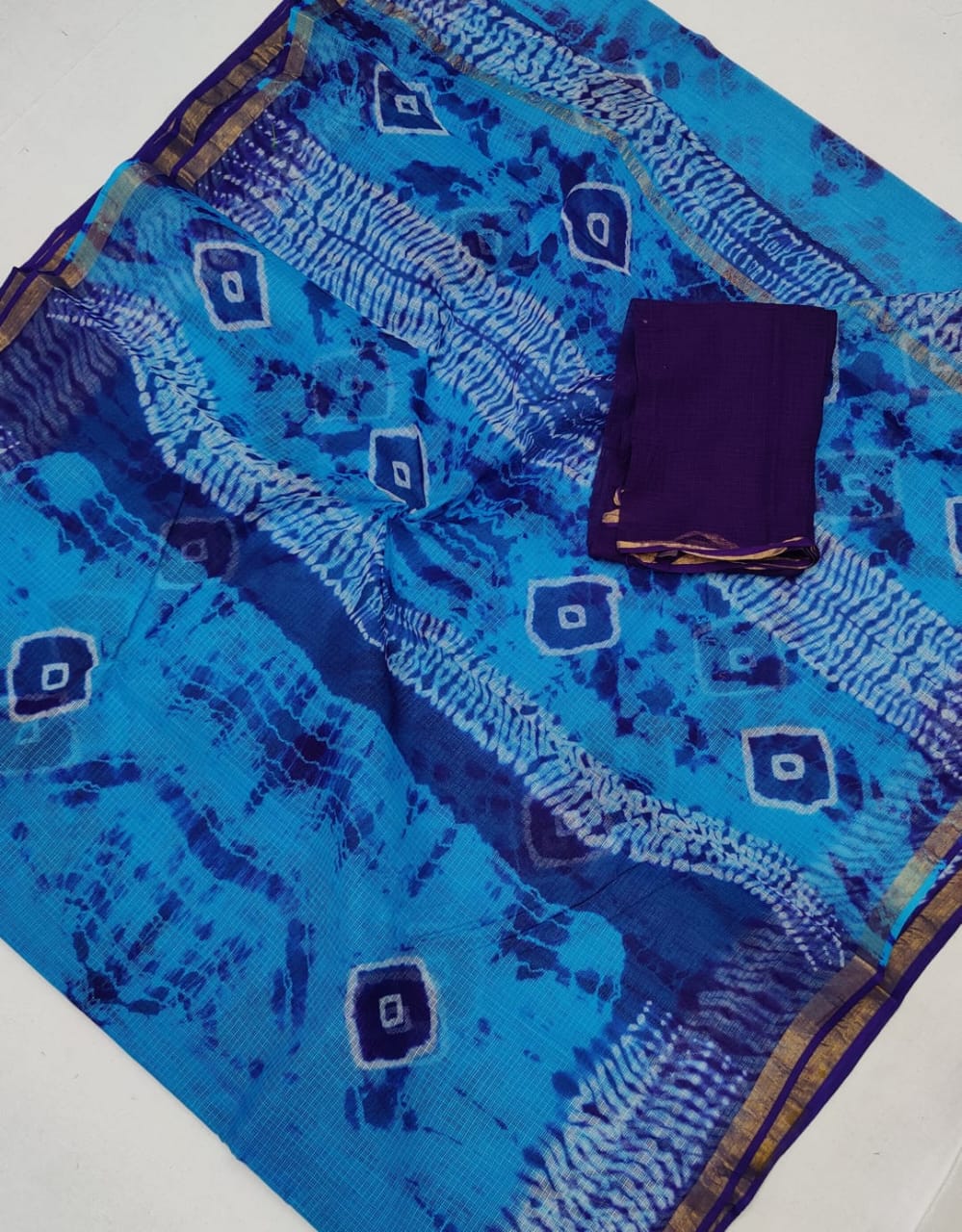 Kota Doriya Printed saree with blouse