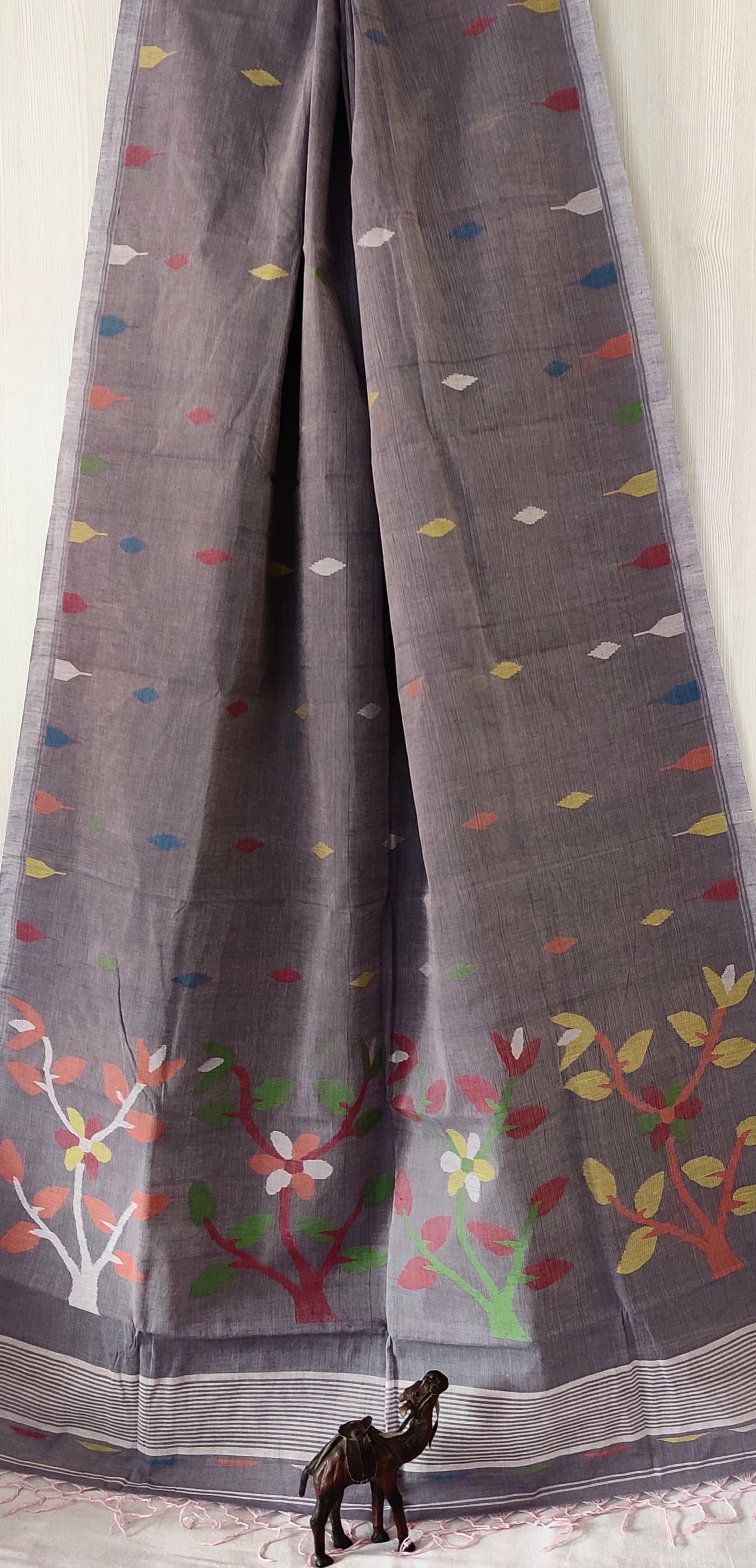 Pure Cotton needle work jamdani Saree