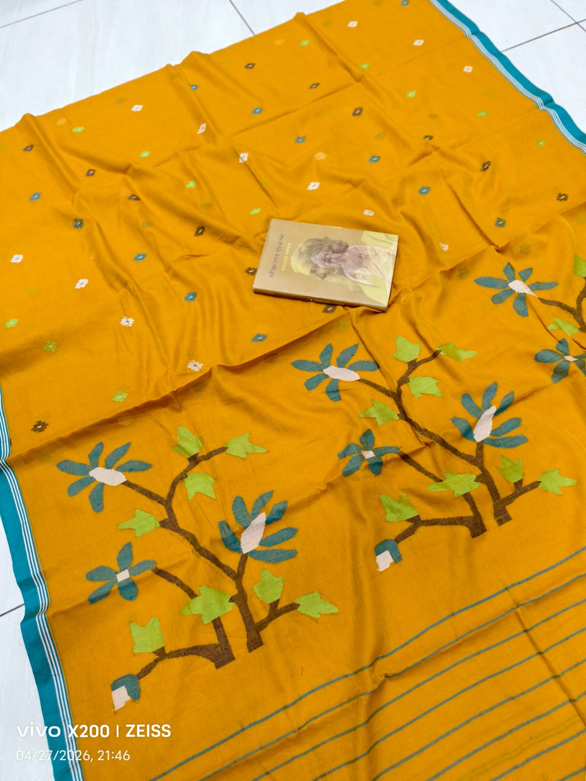 Pure Cotton jamdani Saree without blouse