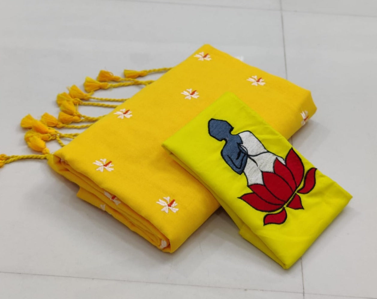 Pure Khaddi Cotton Saree With Running Blouse