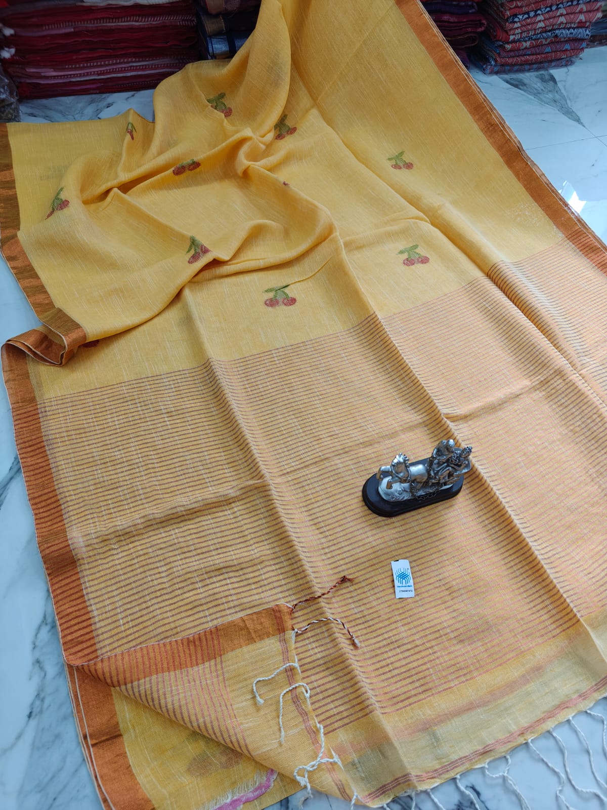 Linen by Linen Saree With Running Blouse