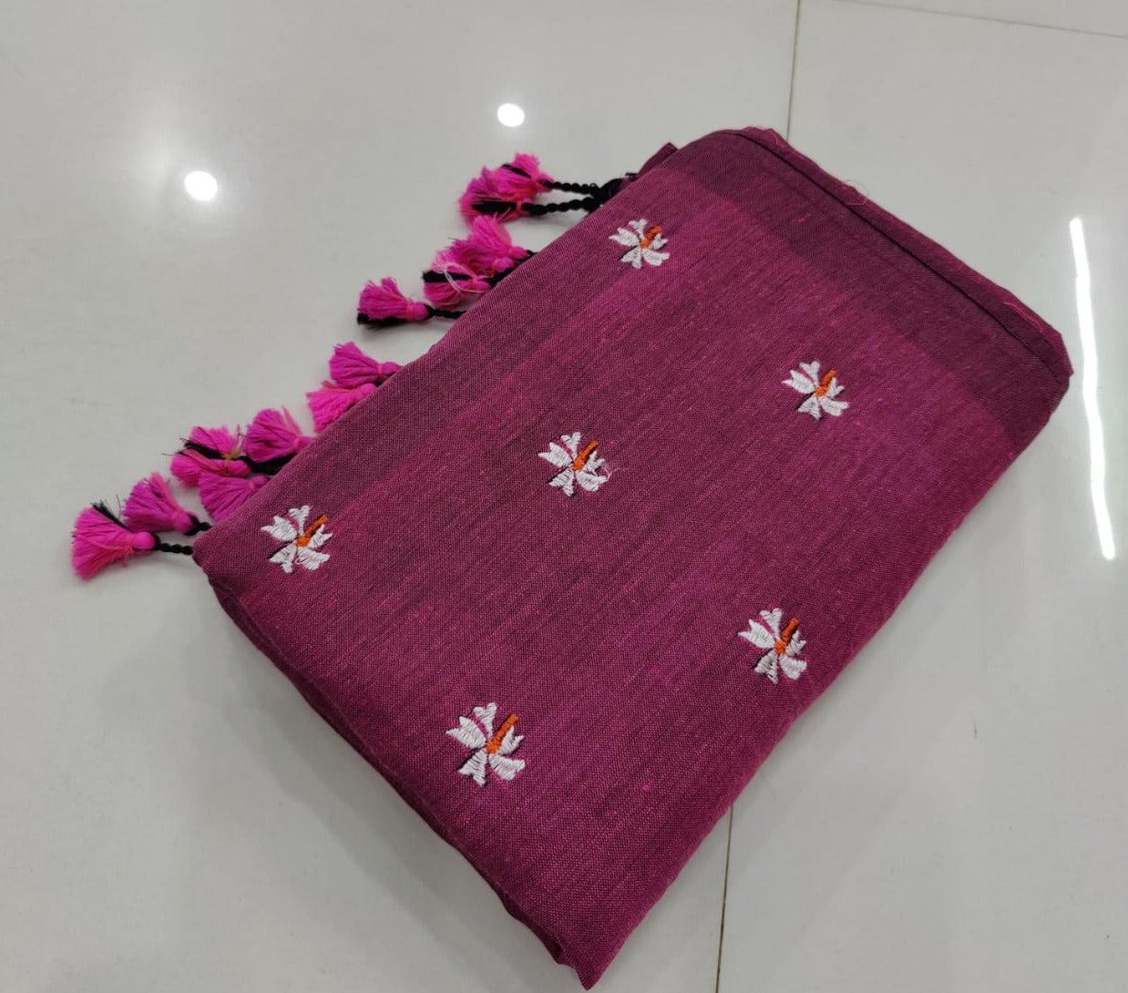 Pure Khaddi Cotton Saree With Running Blouse