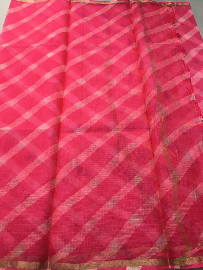 Beautifull pure kota silk leheriya work saree