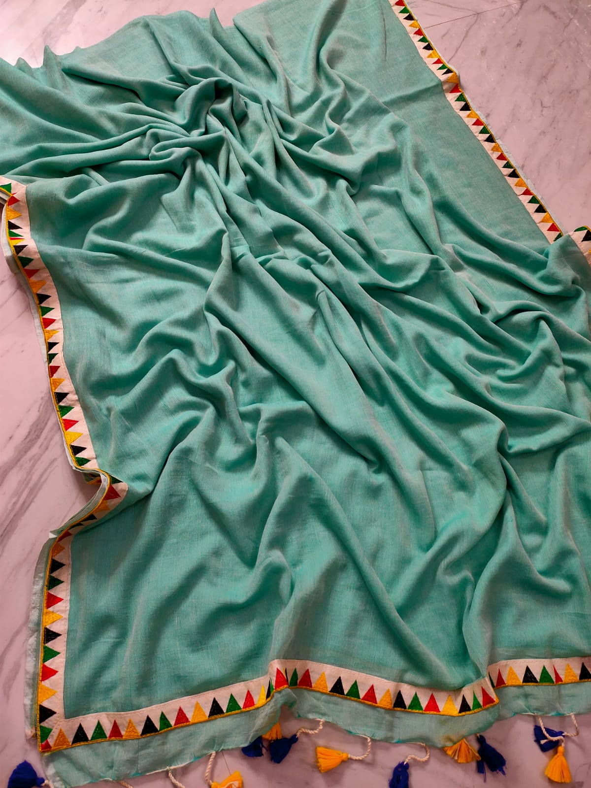 Beautiful Cotton Mulmul Saree Without blouse