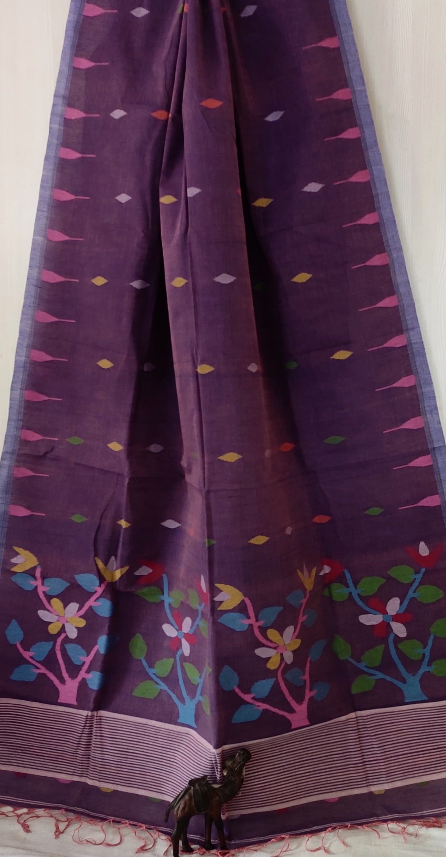 Pure Cotton needle work jamdani Saree