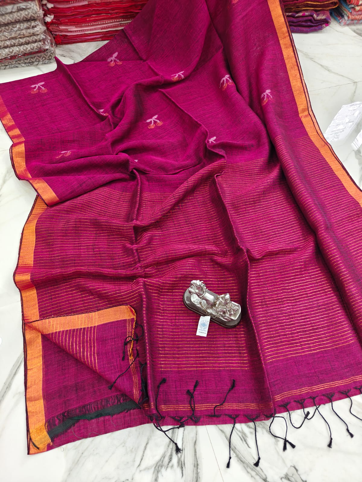 Linen by Linen Saree With Running Blouse