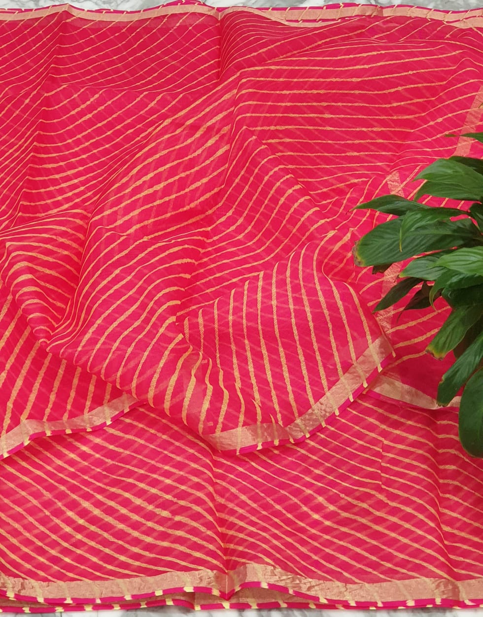 Beautifull pure kota silk leheriya work saree
