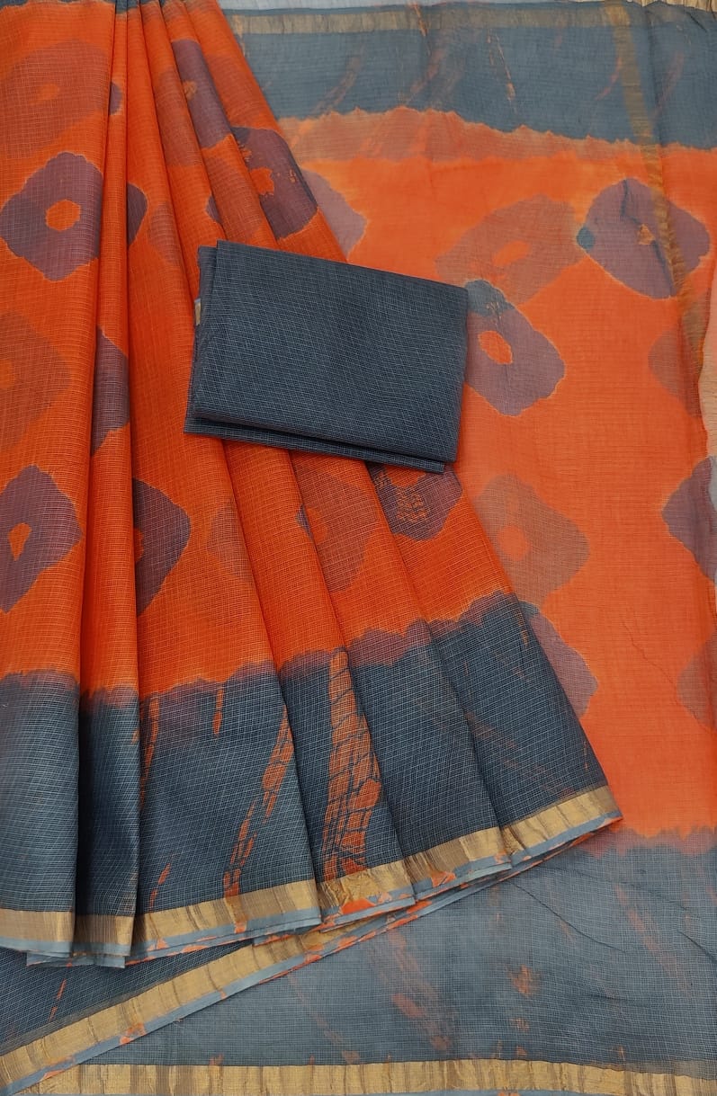 Kota cotton embroidery work Saree