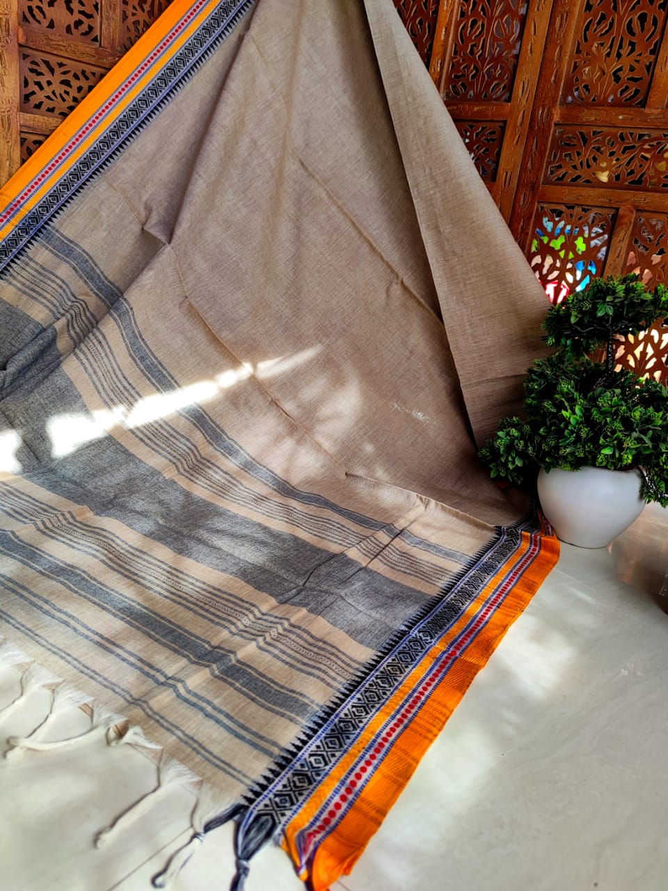 Beautiful khaddi Cotton Saree