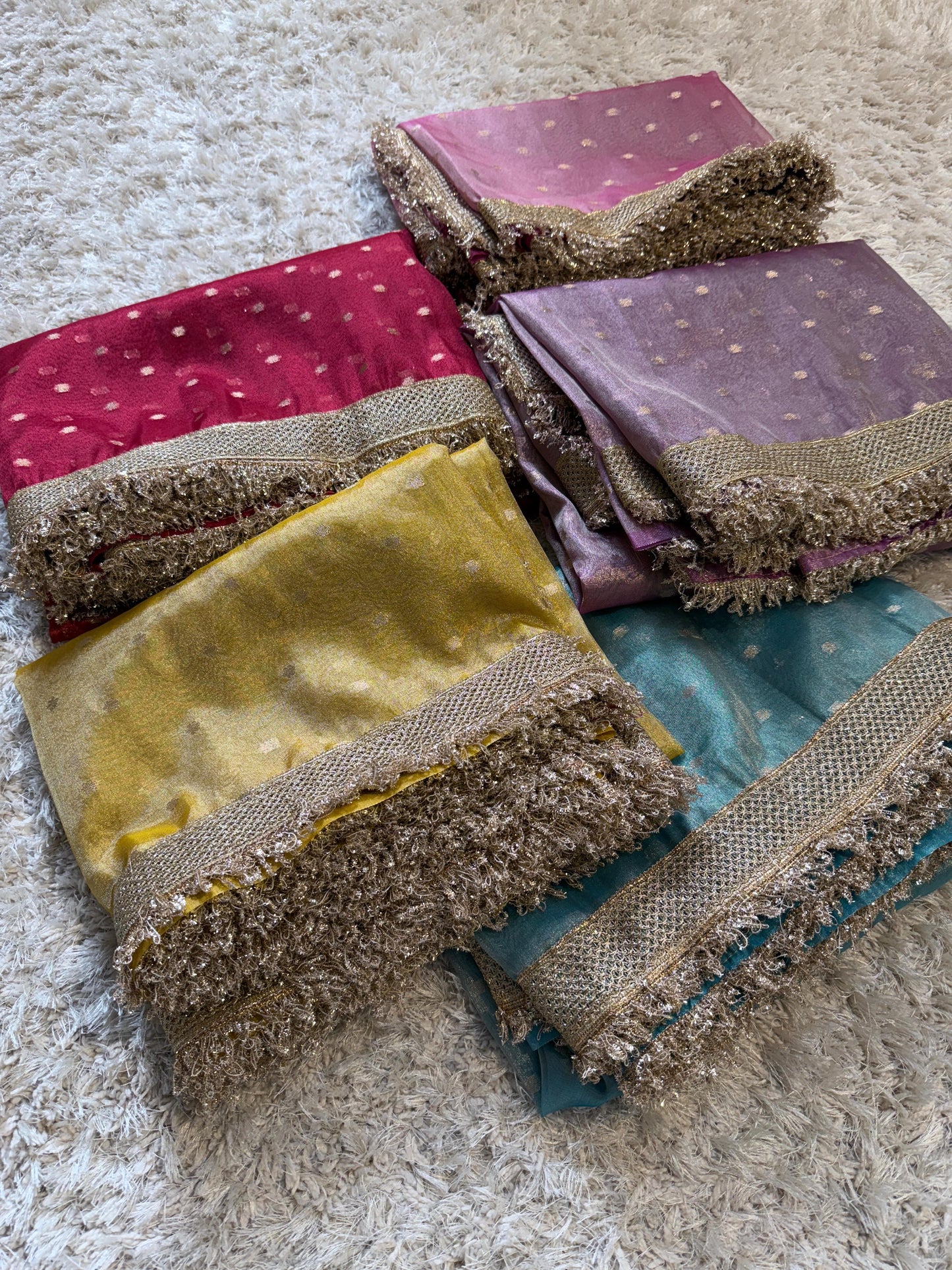 Banarasi Tissue Silk Saree With lace work border