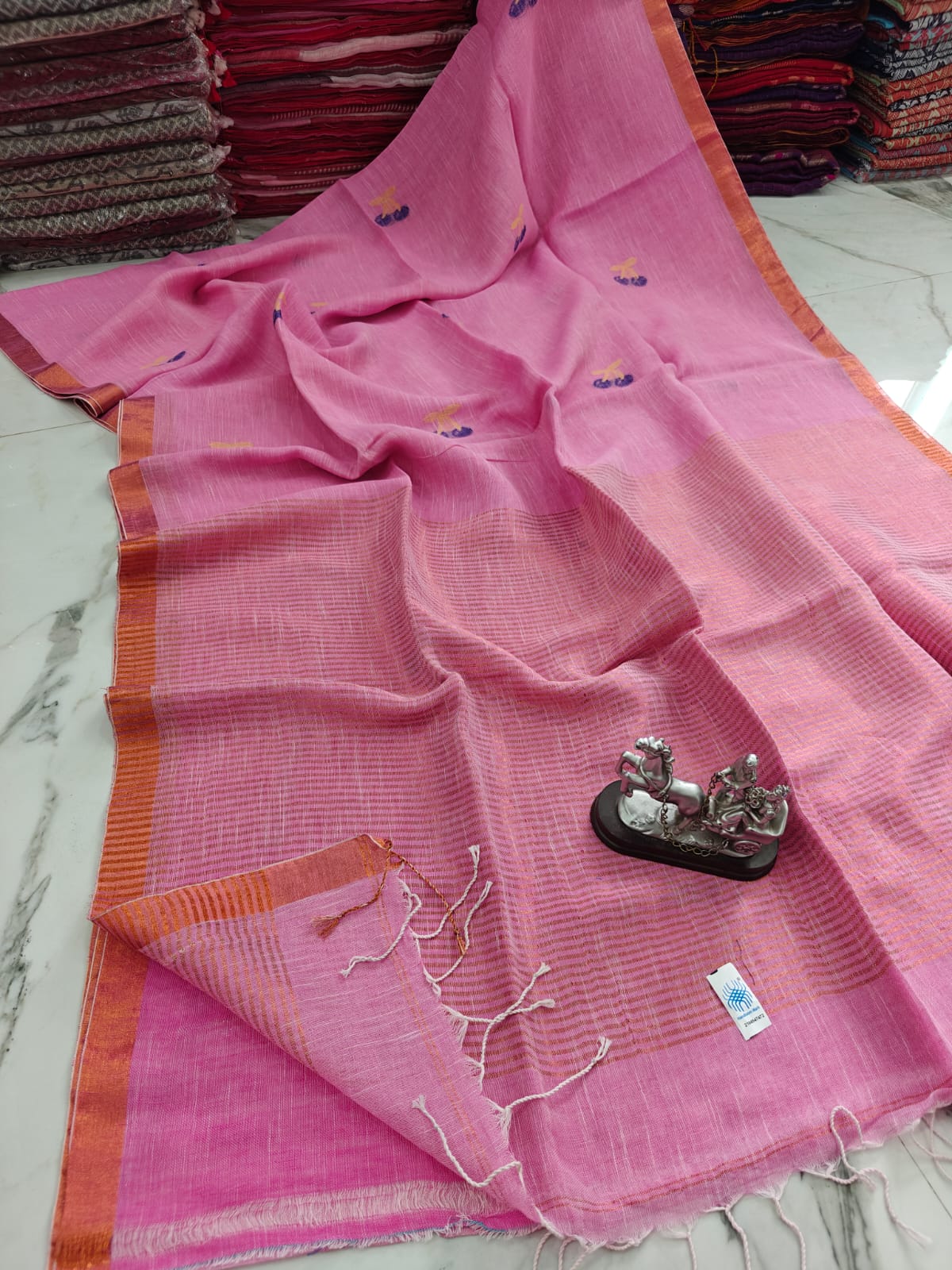 Linen by Linen Saree With Running Blouse