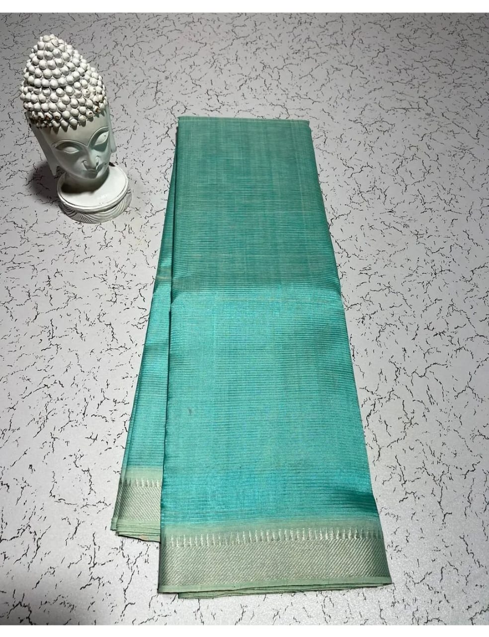 Pure Cotton Silk Mangalagiri Saree With Blouse .