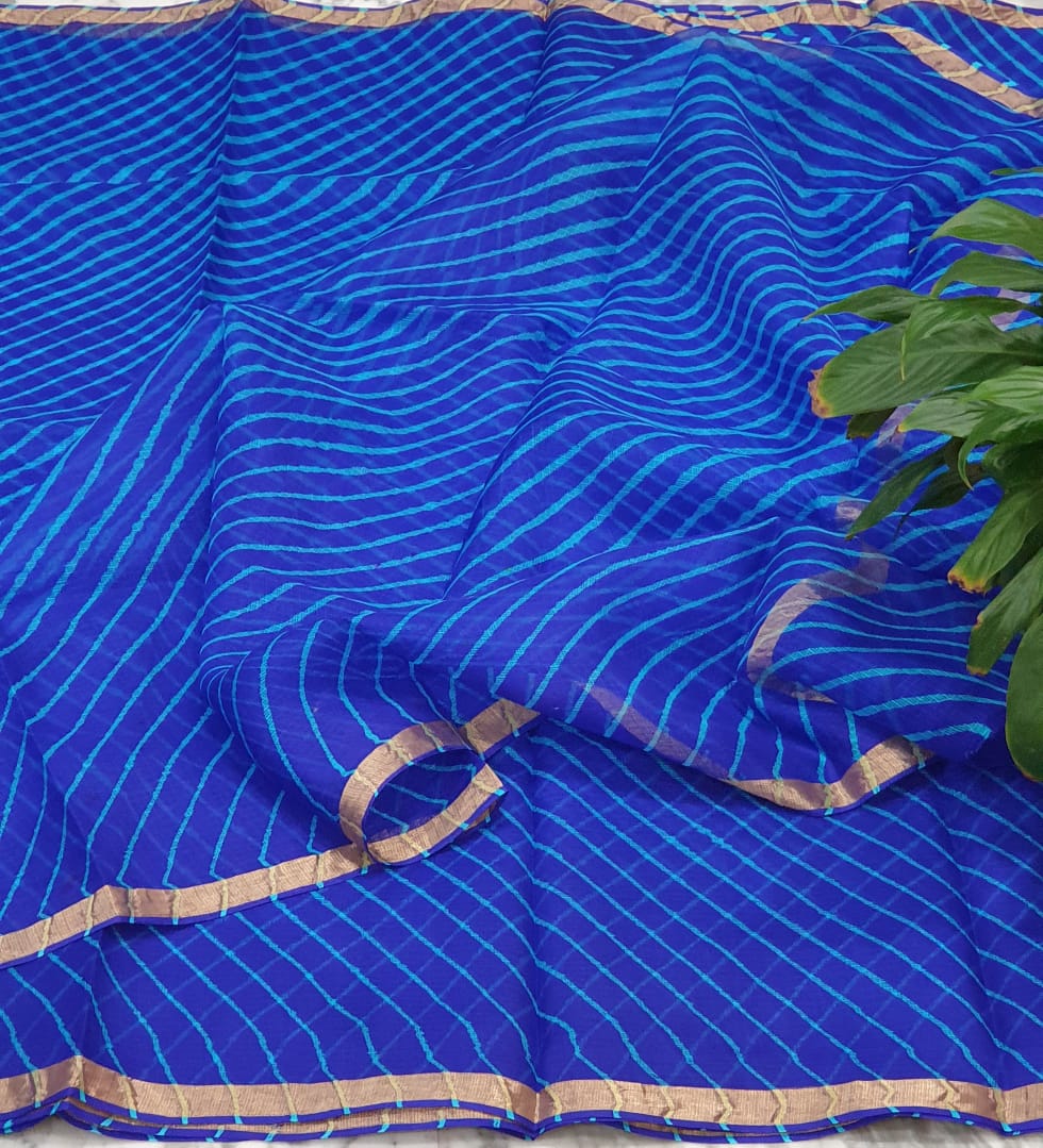 Beautifull pure kota silk leheriya work saree