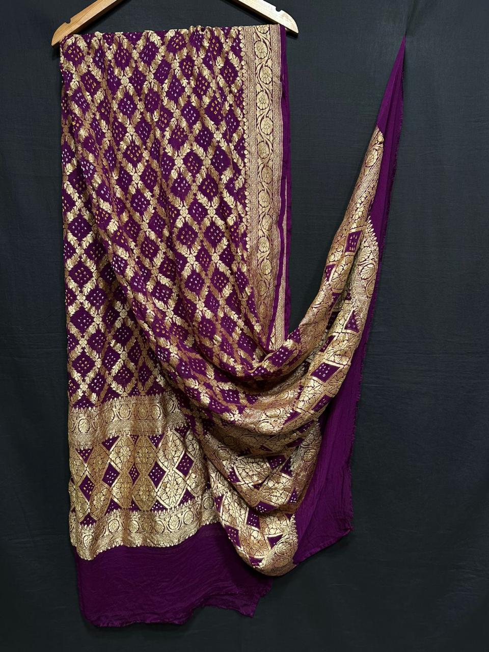 Pure Modal Silk Bandhaj Print Dupatta
