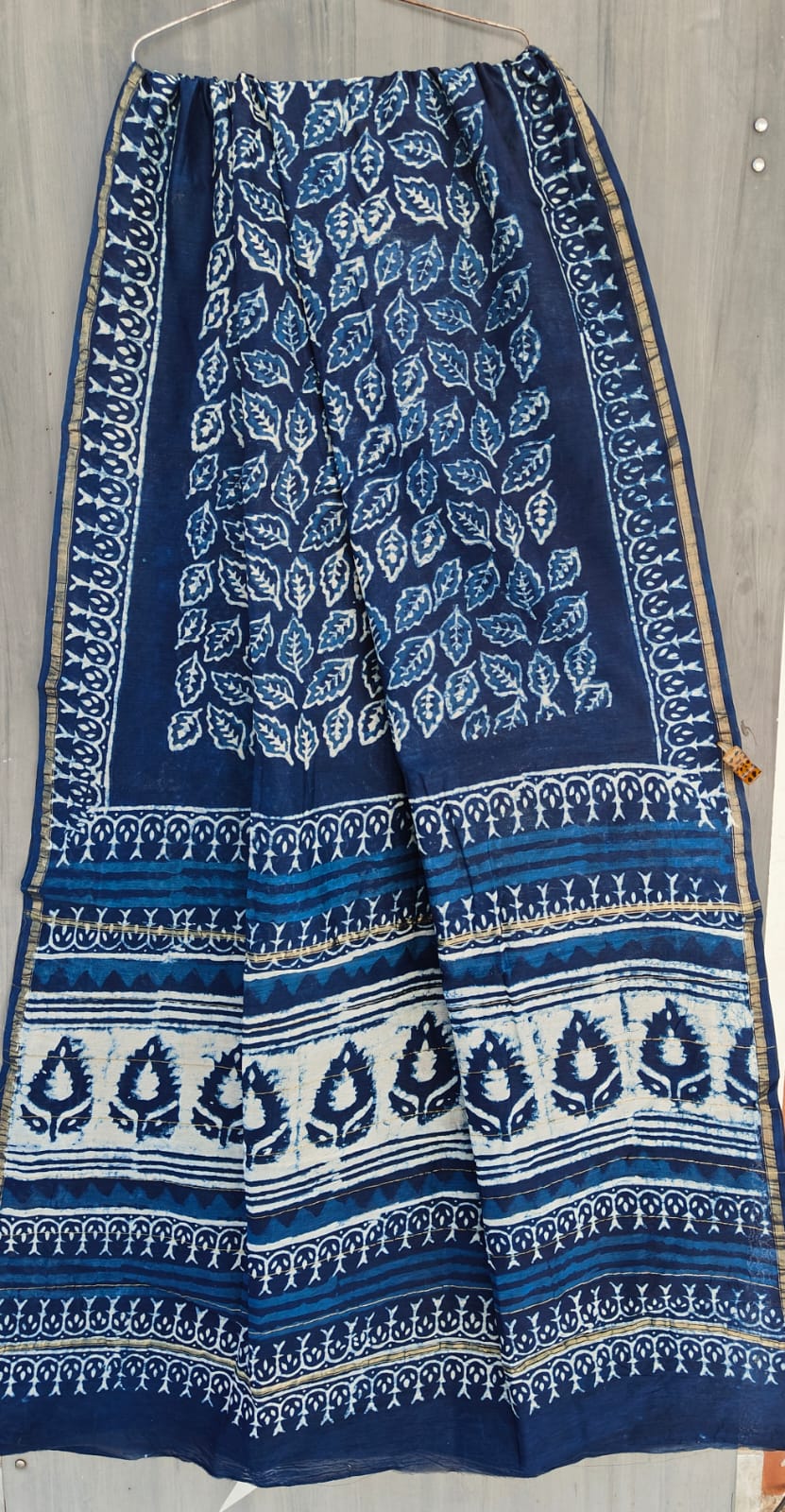 Traditional Hand-block Print Chanderi Silk Saree