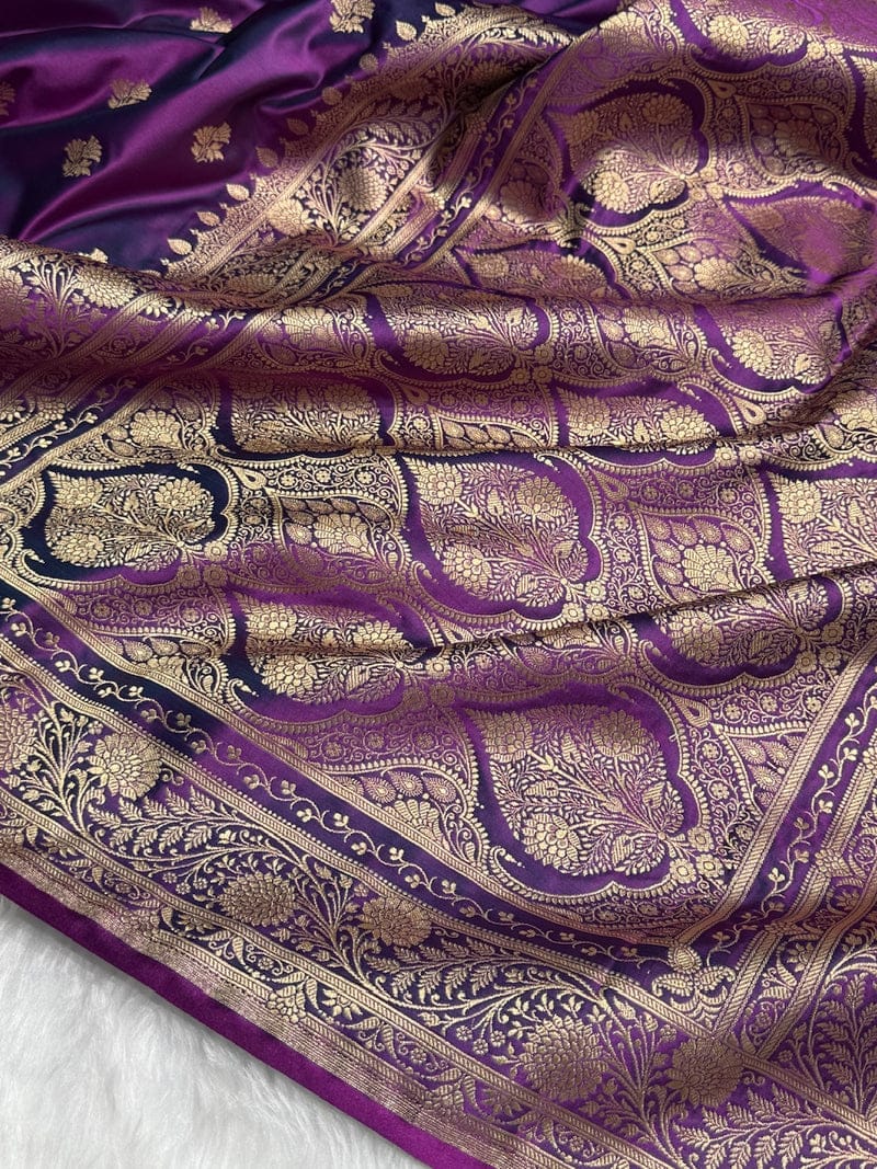 Banarasi Pure katan mashru silk saree With Blouse