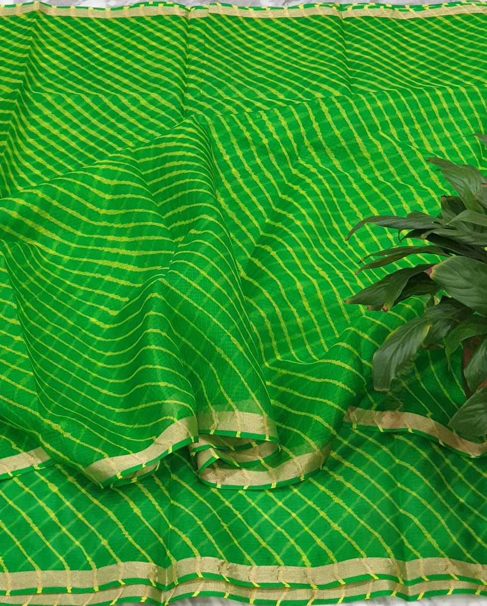 Beautifull pure kota silk leheriya work saree