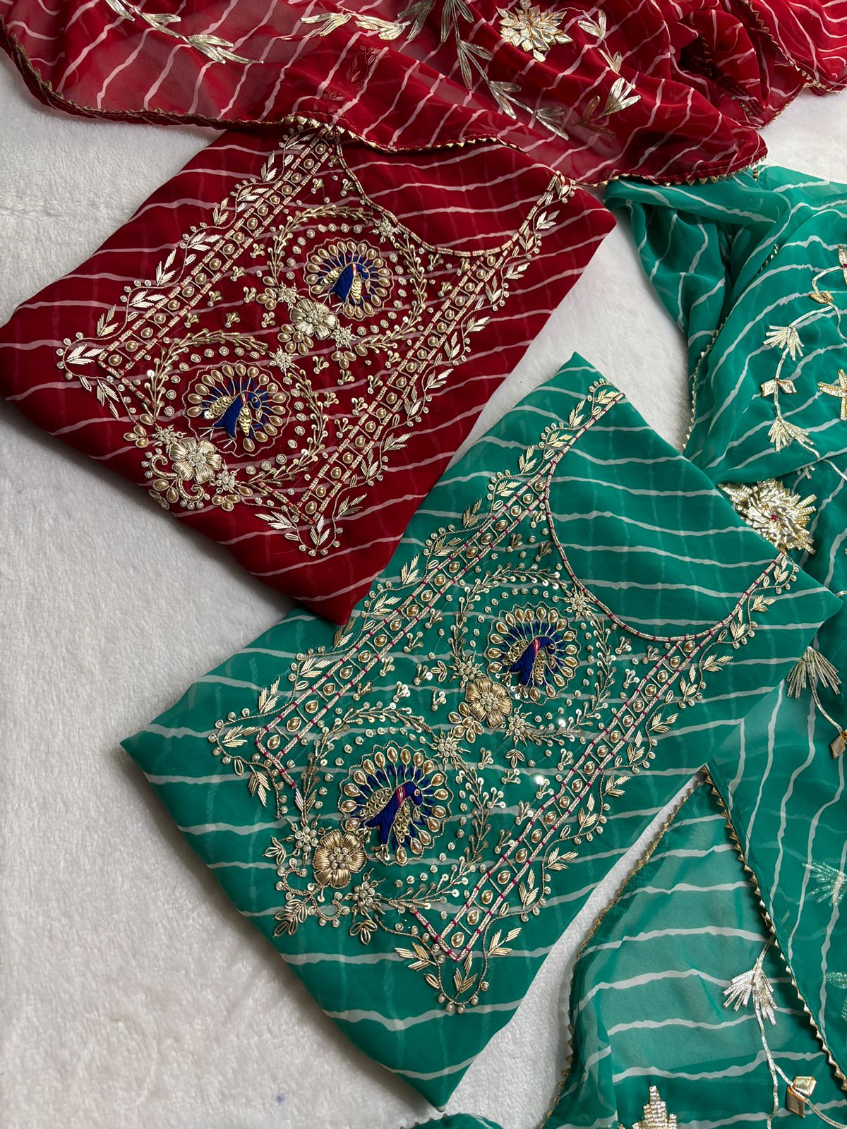 Designer Georgette Suit Set with Gota Patti Work