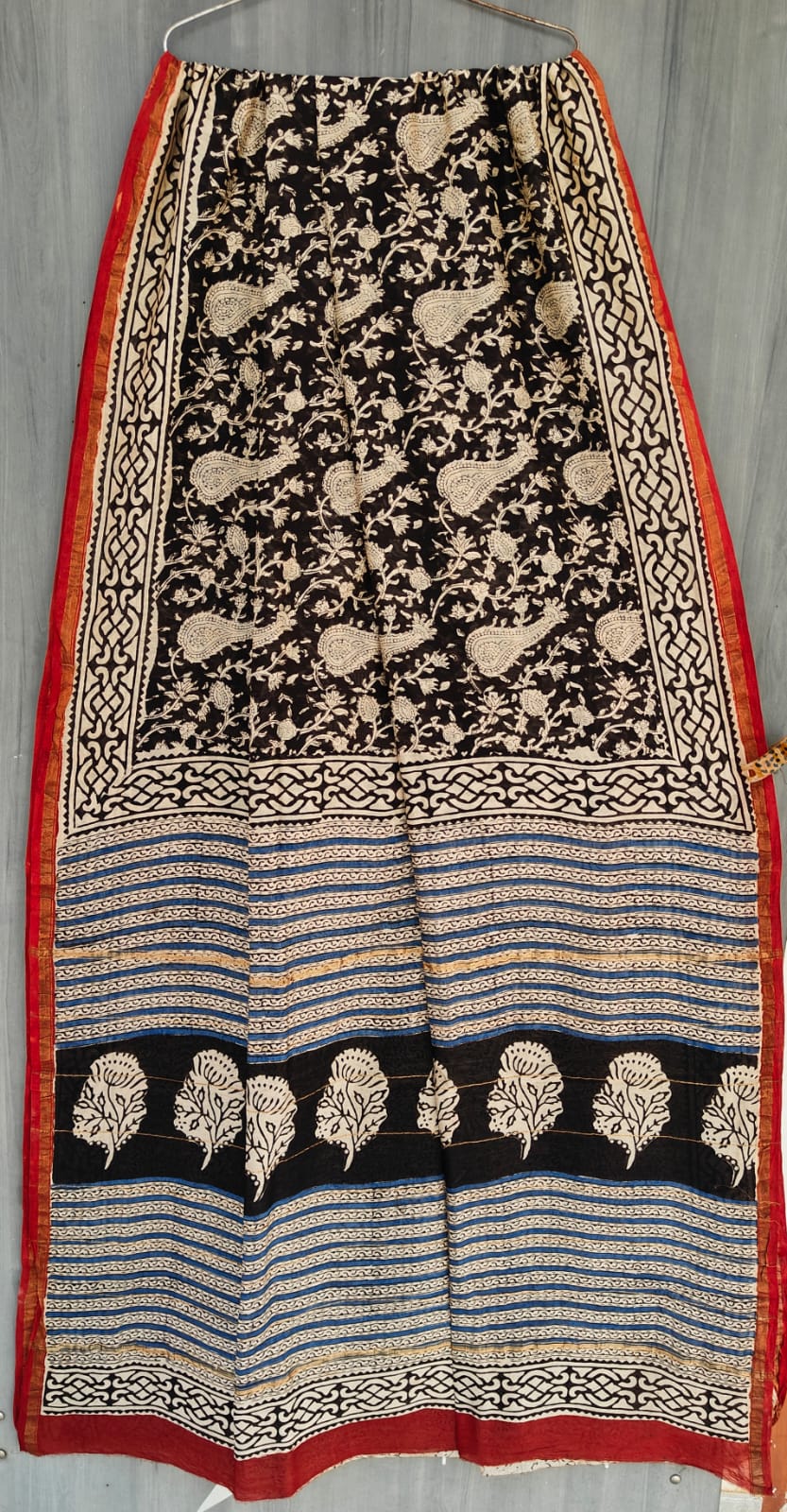 Traditional Hand-block Print Chanderi Silk Saree