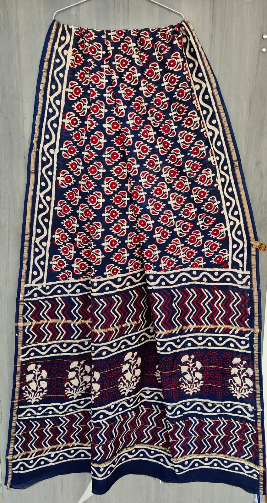 Traditional Hand-block Print Chanderi Silk Saree