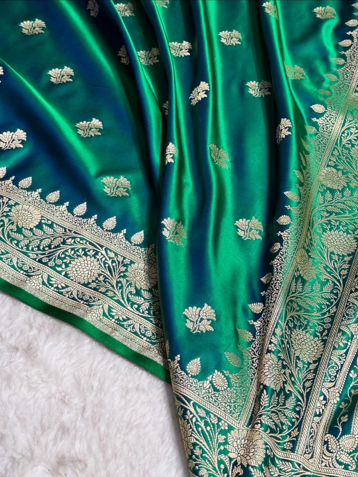 Banarasi Pure katan mashru silk saree With Blouse