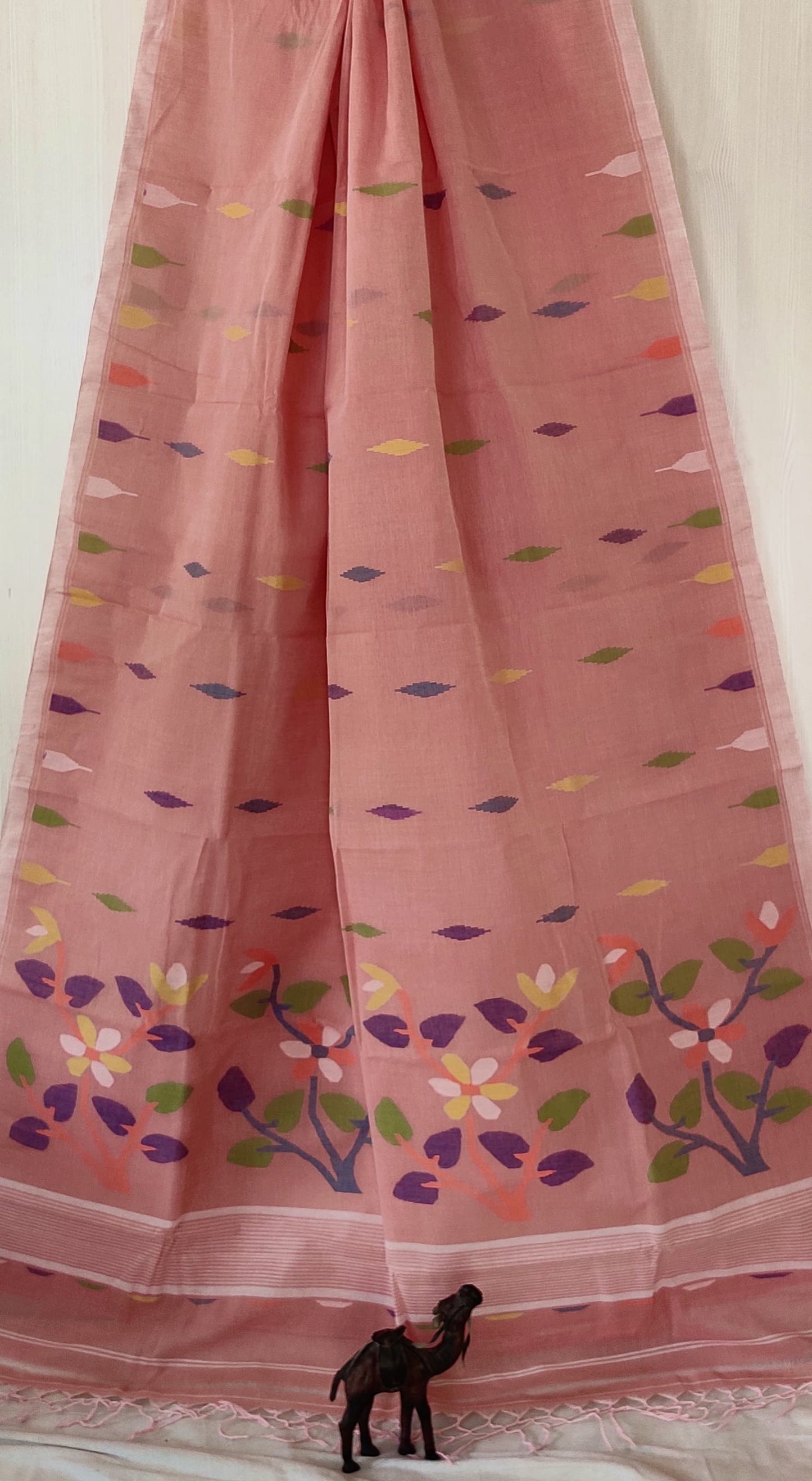 Pure Cotton needle work jamdani Saree