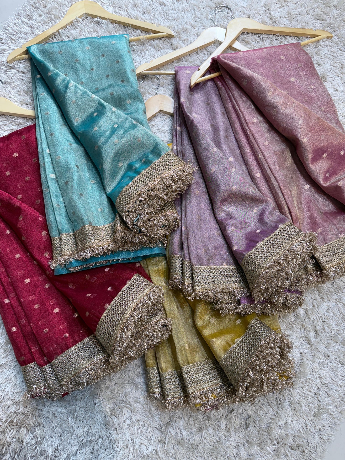 Banarasi Tissue Silk Saree With lace work border