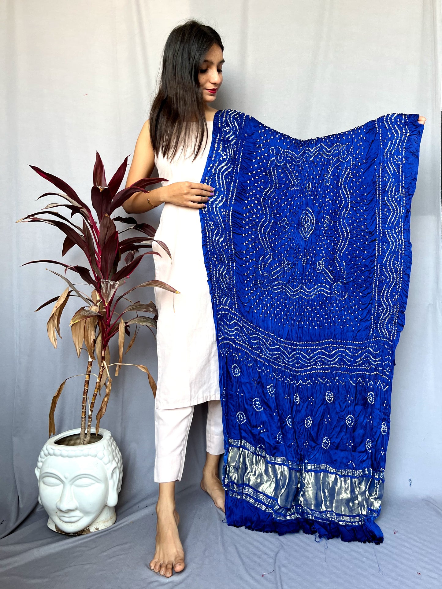 Pure Modal Silk Bandhaj Print Dupatta