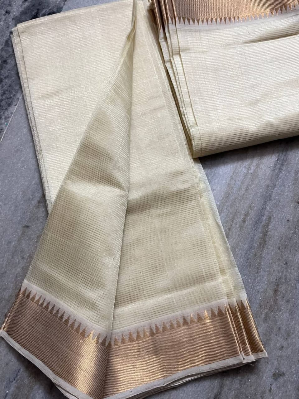 Pure Cotton Silk Mangalagiri Saree With Blouse