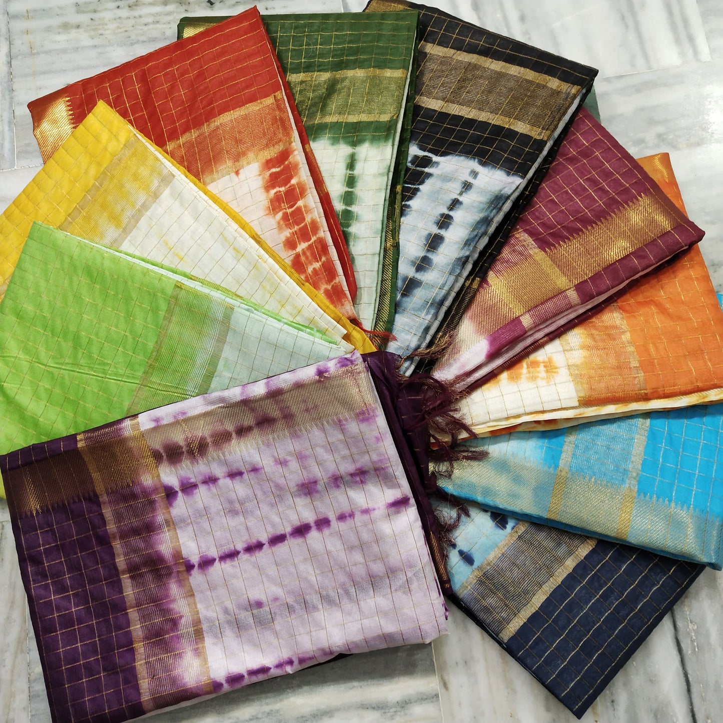 Pure Cotton Silk Mangalagiri Saree With Blouse .