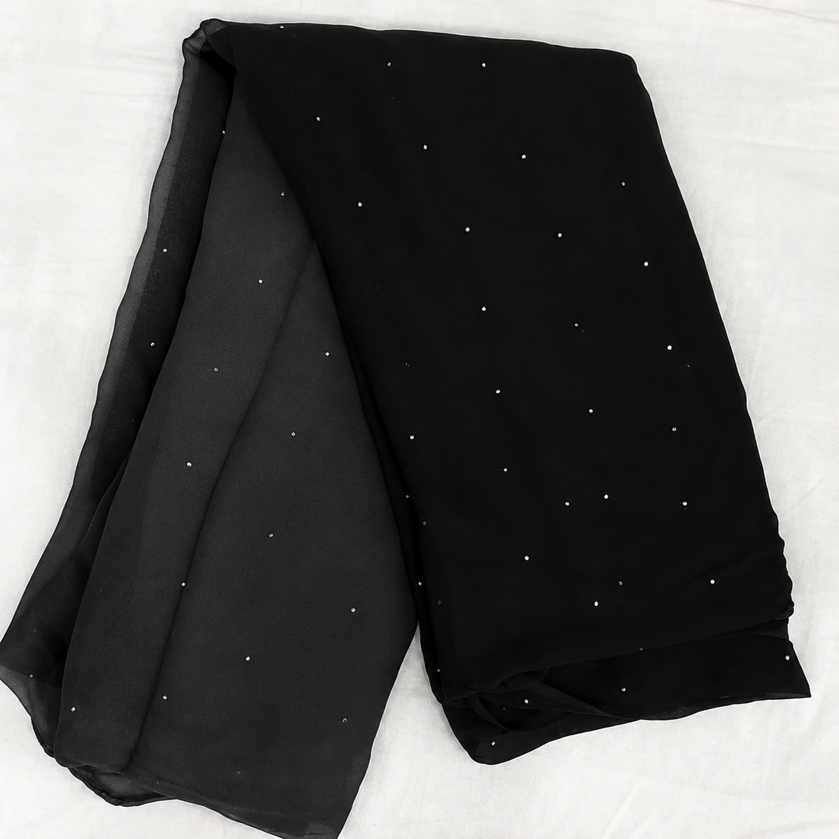 Pure jaipuri chiffon saree with beautiful mukaish work