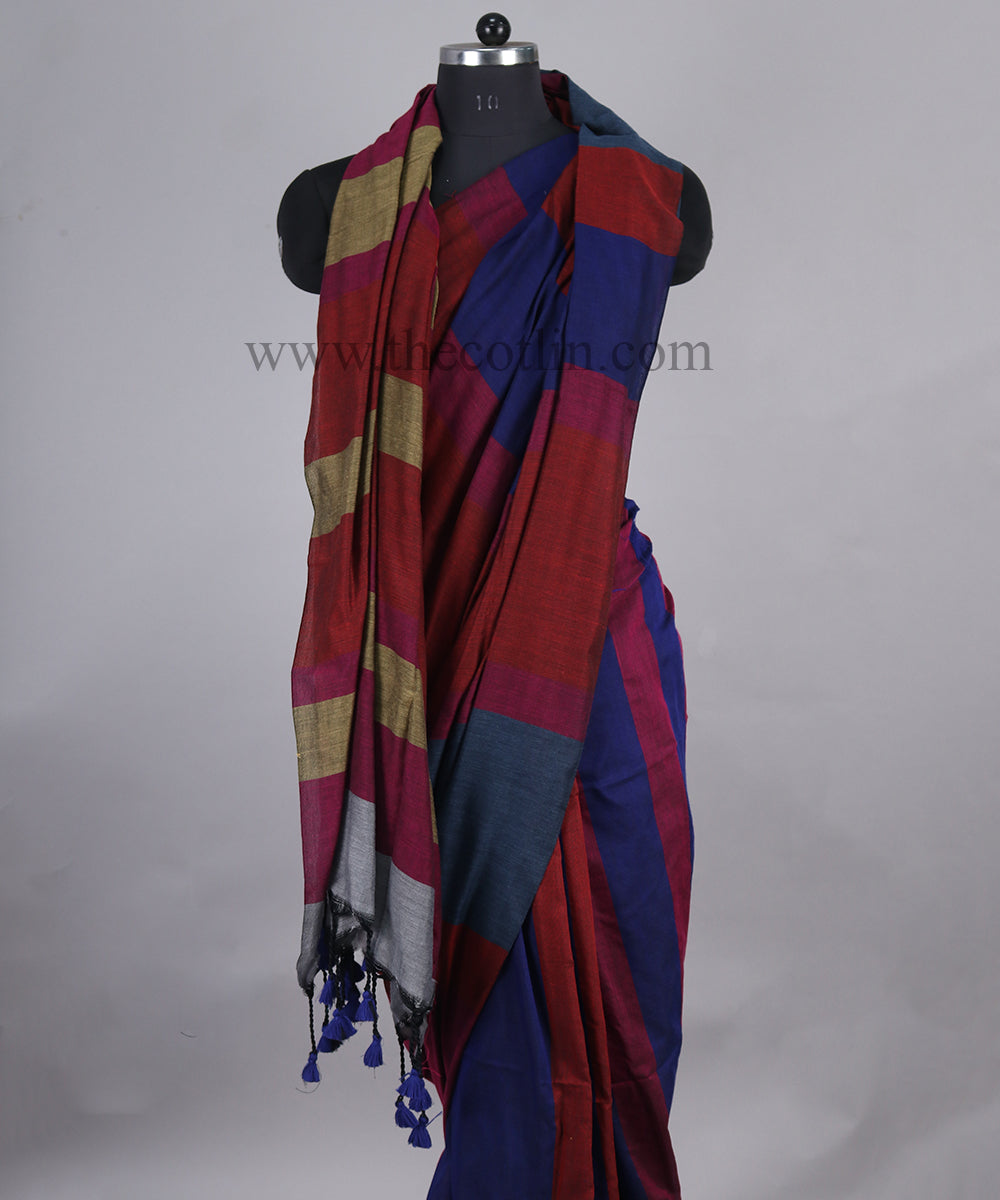 Multicolor khaddi Cotton Saree